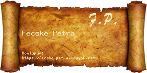 Fecske Petra névjegykártya
